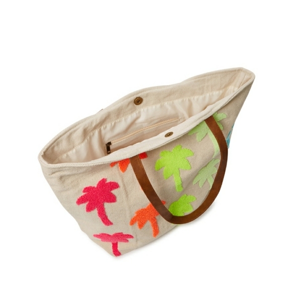 Women's tote bag palm tree print - Picture 3 of 4